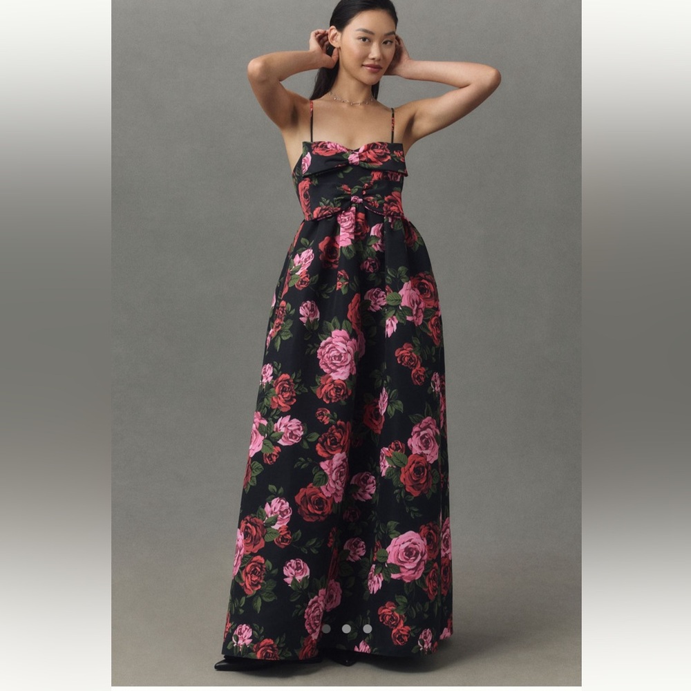 Sachin + Babi Black and Pink Floral Dress